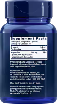 Life Extension Neuro-Mag® Magnesium L-Threonate 90 Vegetarian Capsules