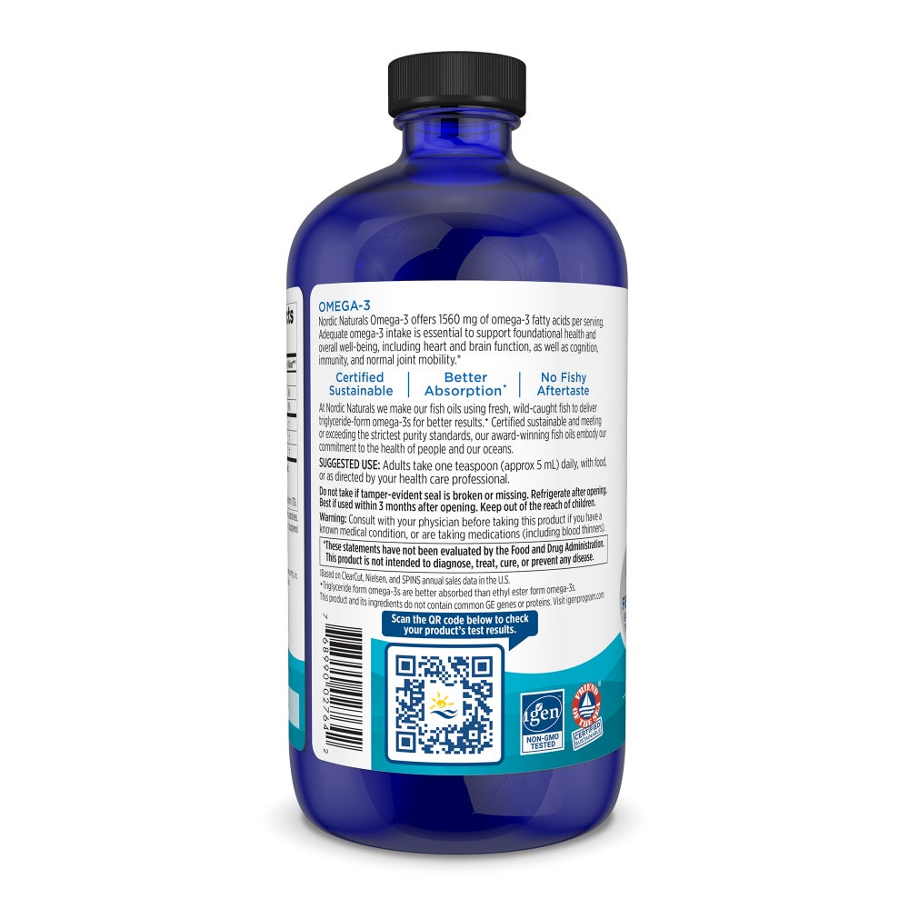 Nordic Naturals Omega-3 for Cognition, Heart Health and Immune Support 437ml