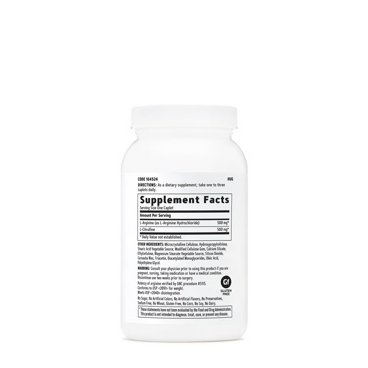 GNC L-Arginine & L-Citrulline 500 mg / 500 mg - 120 Caplets