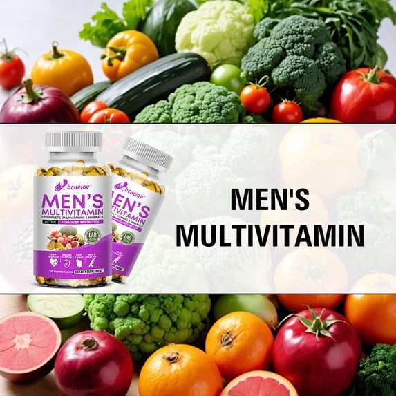 Bcuelov Men's Multivitamin and Multimineral 120 Capsules
