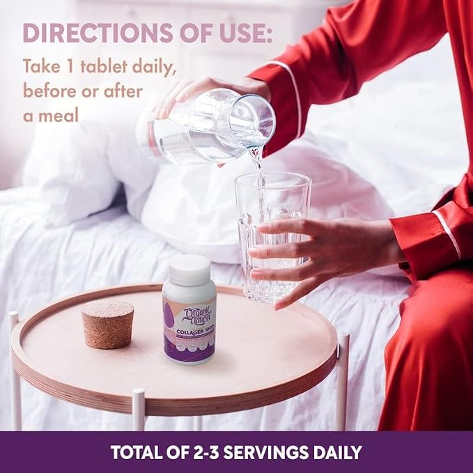 Organic Nation  Hydrolyzed Collagen 1000+  90 Tablets
