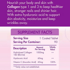 Organic Nation  Hydrolyzed Collagen 1000+  90 Tablets