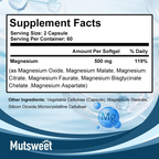 Mutsweet Premium Magnesium Complex 120 Capsules