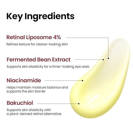 K-Secret Seoul 1988 Eye Cream Retinal Liposome 4% +  Niacinamide, Bakuchiol, and Fermented Bean 30ml