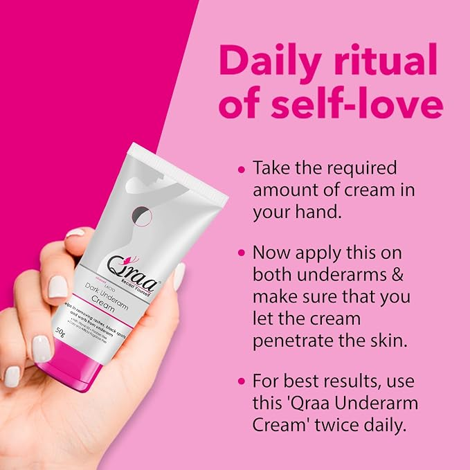 Qraa Advanced Lacto Dark Underarm Cream For Even Toned Underarms 50g