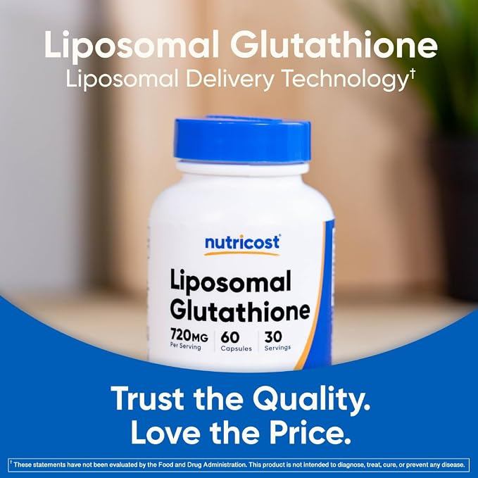 Nutricost Liposomal Glutathione Supplement 60 Capsules, 720mg per Serving