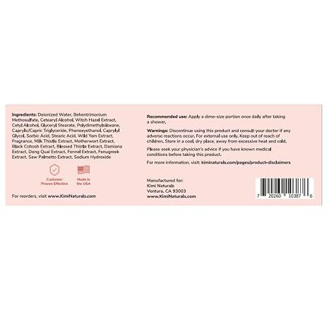 Kimi Naturals Breast Max Plus - Breast Enhancement Cream 4 Oz