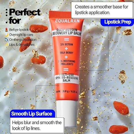 EqualRxn Goji Ectoin Recovery Lip Balm - Hydrating Moisture Oil Formula 10g 0.35oz