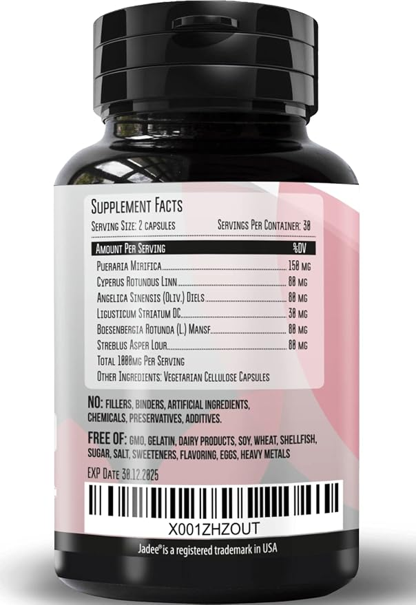 Nuwati Herbals Breast Enhancement Pills and Estrogen Supplement for Women, Men & Trans 60 Caps