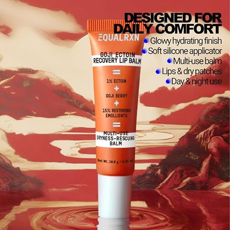 EqualRxn Goji Ectoin Recovery Lip Balm - Hydrating Moisture Oil Formula 10g 0.35oz