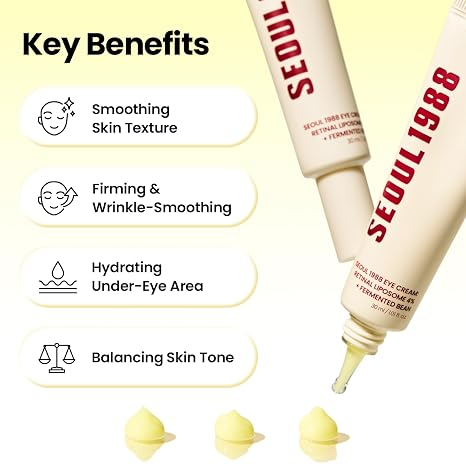 K-Secret Seoul 1988 Eye Cream Retinal Liposome 4% +  Niacinamide, Bakuchiol, and Fermented Bean 30ml