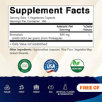 Vitamatic Bromelain 500mg 2400 GDU/g 180 Capsules