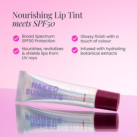 Naked Sundays SPF 50 Tinted Lip Balm, Darling 15ml