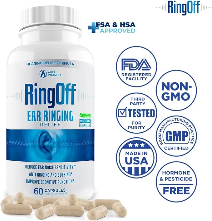 Aura Vitamin Ring Off Ears Ringing Relief 60 Capsules