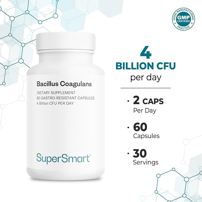 Bacillus Coagulans Probiotic 4 Billion Cfu  60 Delayed Release Capsules