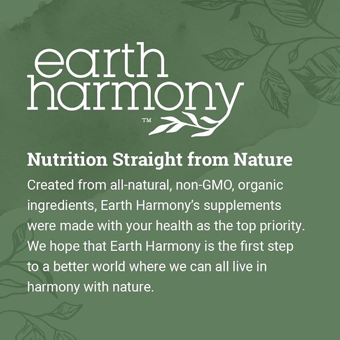 Earth Harmony Naturals Pure Magnesium Glycinate 500mg 120 Capsules