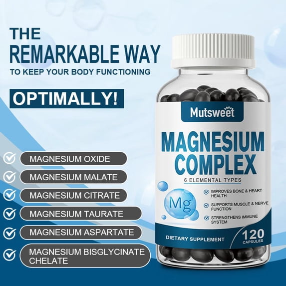 Mutsweet Premium Magnesium Complex 120 Capsules