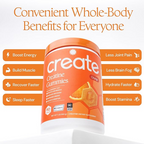 Create Creatine Orange Or Men & Women, Boost Focus, Strength, and Endurance, Anti-Melting Formula 90 Gummies