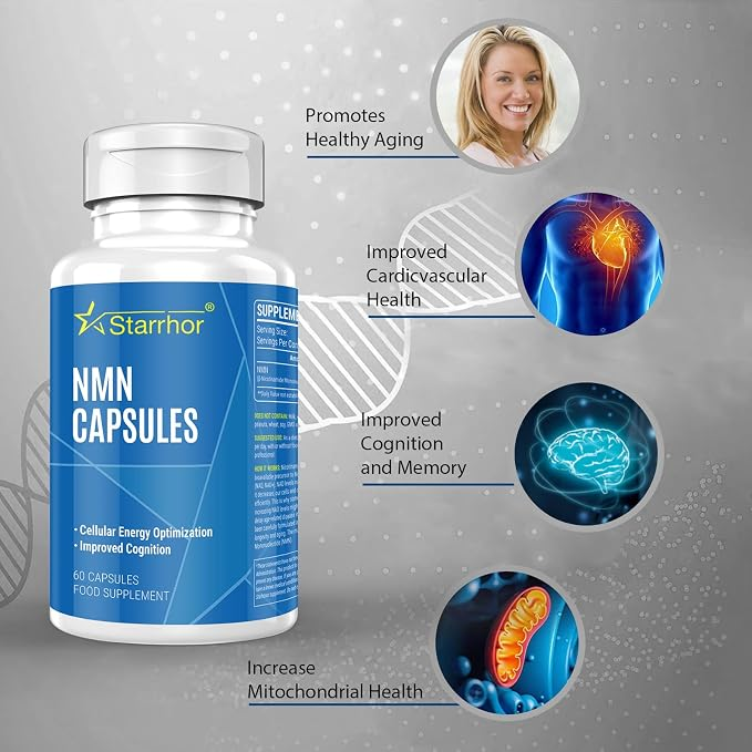 Starehonorr NMN Supplements 500 mg High Strength 60 Capsule