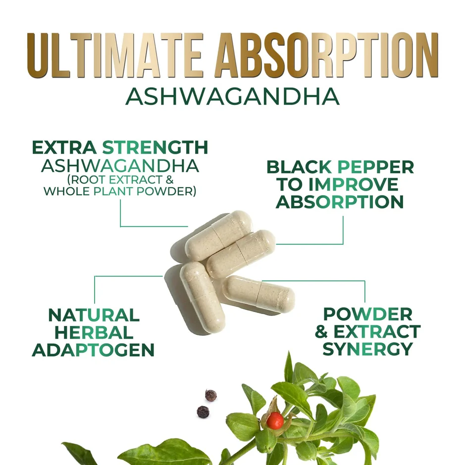 Nature's Nutrition Premium Ashwagandha 2100 mg - 120 Capsules
