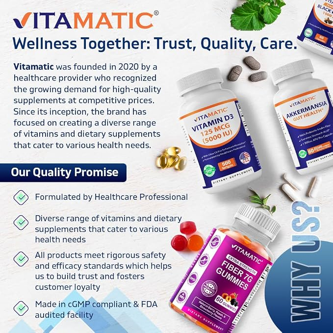 Vitamatic Bromelain 500mg 2400 GDU/g 180 Capsules