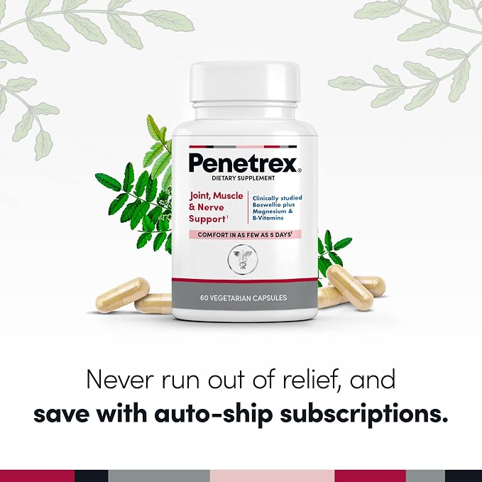 Penetrex Magnesium Glycinate Supplement for Joints, Muscles & Nerves 60 Caps
