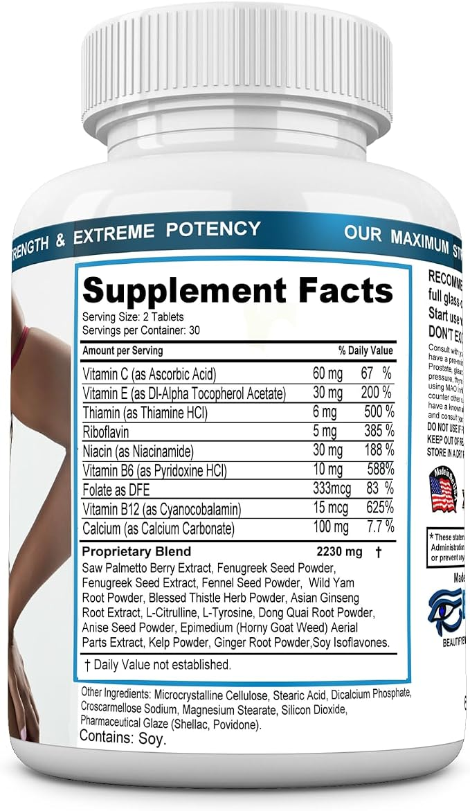Beautifyem Bust X-Large Accelerator to Be Used with Bust X-Large for Faster and Bigger Gains 60 Tablets