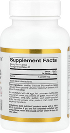 California Gold Nutrition Taurine 1,000 mg 60 Veggie Capsules