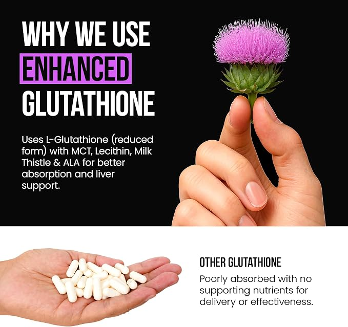 VitaRaw 1000mg Glutathione for Immune Support 120 caps