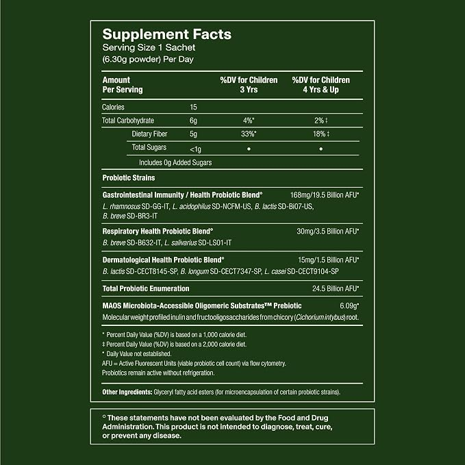 Seed PSD-08 Pediatric Daily Synbiotic 24.5 Billion Afu 30 Sachets