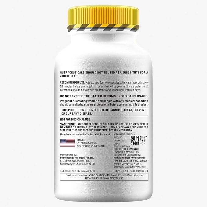 Crazybulk Testo-Max Boosts Testosterone & Strength 120 Caps