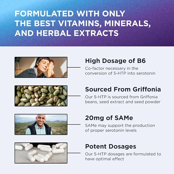 Dr. Emil Nutrition 5-Htp Plus 200 Mg with Vitamin B6 & Sa Me 60 Caps