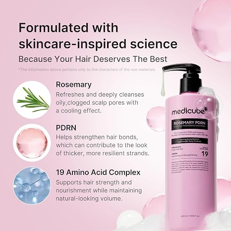 Medicube Rosemary Pdrn Clarifying Thickening Shampoo, 13.52 Fl.Oz