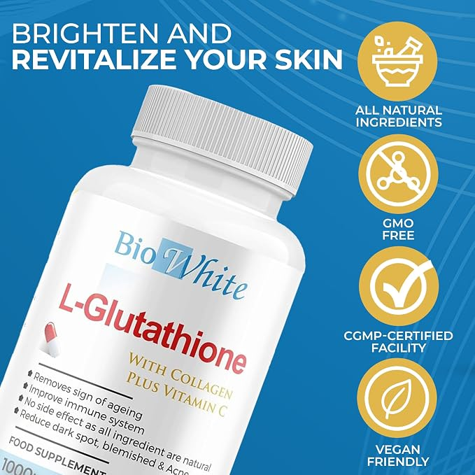 Bio White L-Glutathione Supplement 60 caps