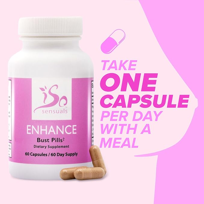 Iso Sensuals Enhance Breast Enlargement Pills - Breast Enhancement Pills for Women 60 Capsules