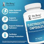 Dr. Berg  Electrolyte Supplements for Supporting Energy, Endurance, and Hydration 160 Capsules