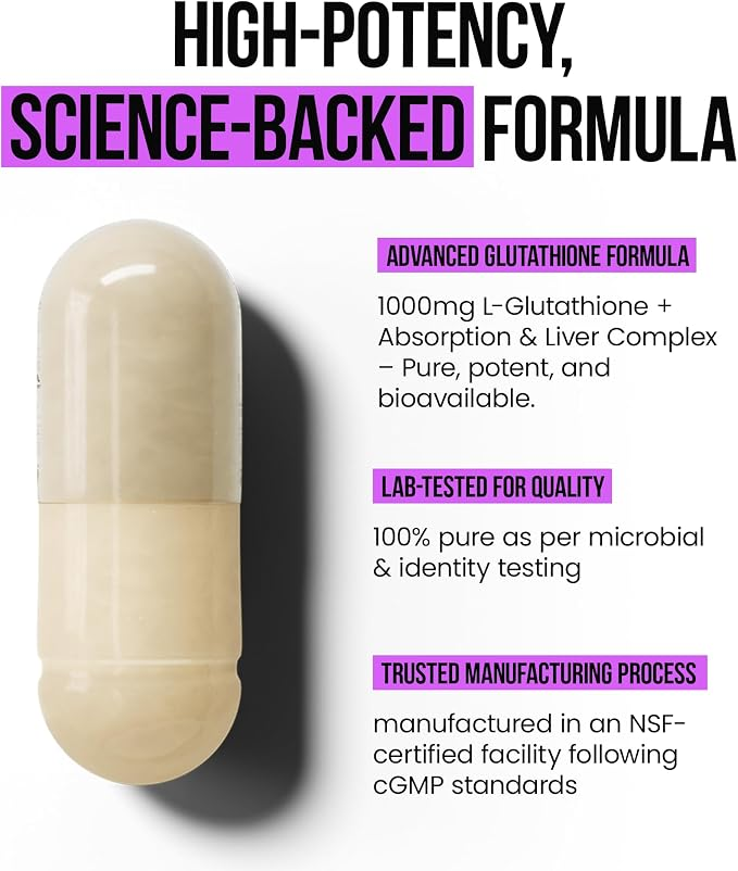 VitaRaw 1000mg Glutathione for Immune Support 120 caps