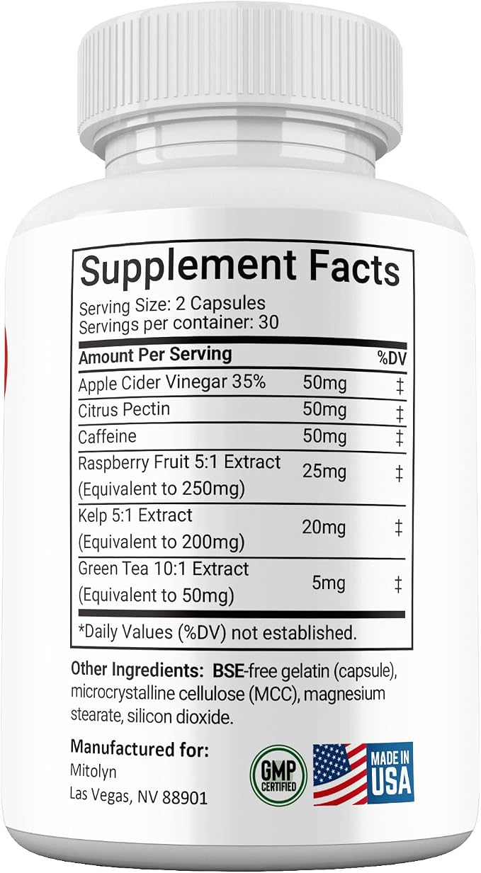 Gold Nutra Mitolyn Maximum Strength All Natural Support 60 Capsules