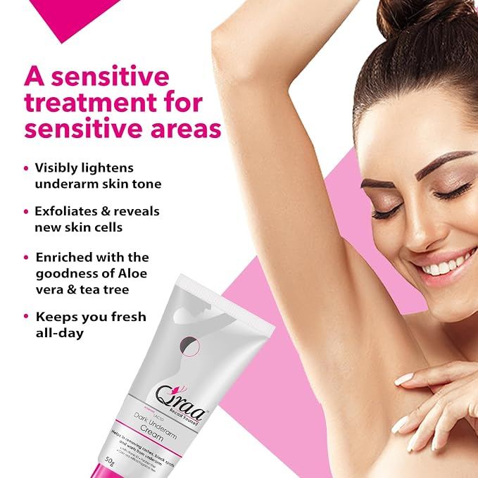 Qraa Advanced Lacto Dark Underarm Cream For Even Toned Underarms 50g