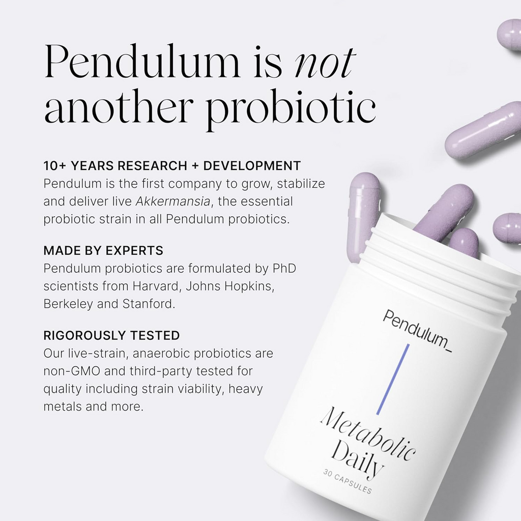 Pendulum Metabolic Daily - Multi-Strain Probiotic with Akkermansia for Women and Men Capsules