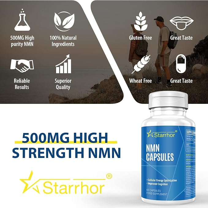 Starehonorr NMN Supplements 500 mg High Strength 60 Capsule