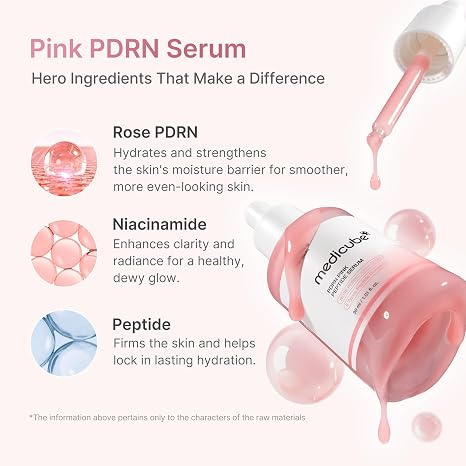 Medicube Pdrn Pink Peptide Serum with Rose Pdrn Vegan Pink Glow Serum 30ml