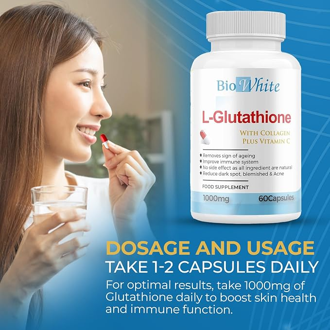 Bio White L-Glutathione Supplement 60 caps