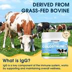 Kedisom Grass-Fed Bovine Colostrum Supplement 3000mg Powder Unflavored 150g