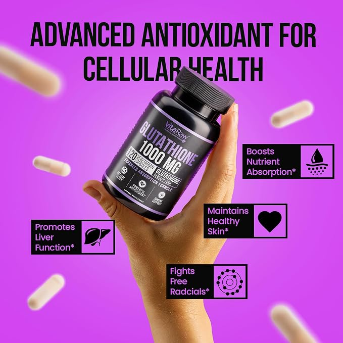 VitaRaw 1000mg Glutathione for Immune Support 120 caps