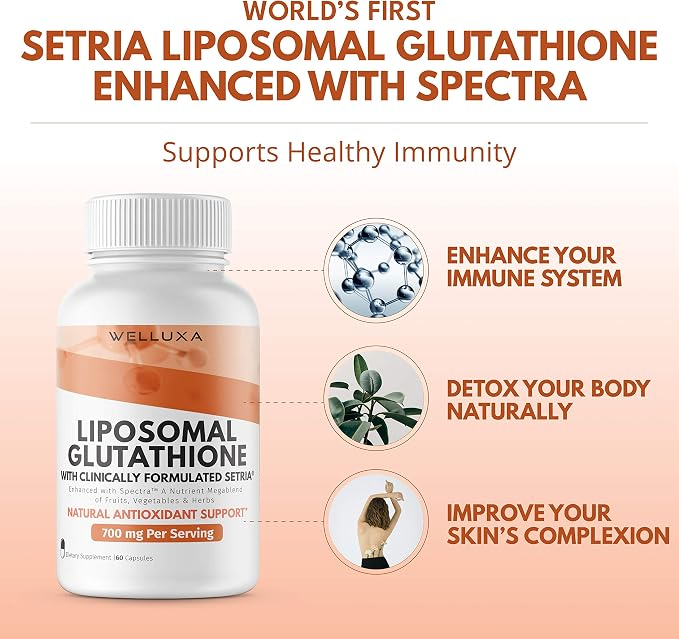Welluxa Liposomal Glutathione 600 Mg 60 Caps