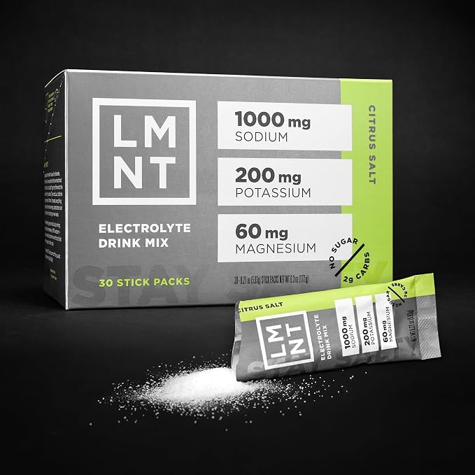 LMNT Zero Sugar Electrolytes - Citrus Salt  Drink Mix 30 stick Packs