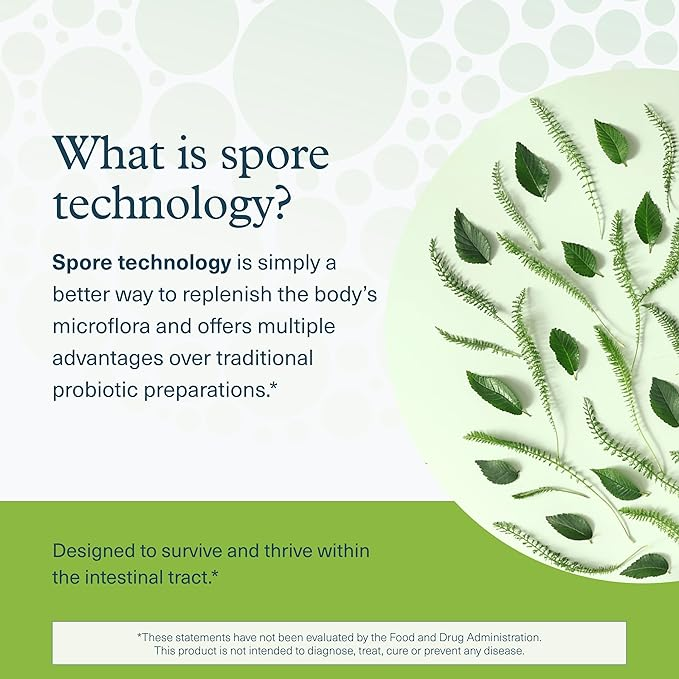 Youtheory Spore Probiotic, Vegetarian 60 Capsules, 30-Day Supply