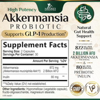 Nature's Nutrition Akkermansia Gut Health Supplement - Premium Akkermansia Probiotic with Prebiotic Fiber  60 Capsules