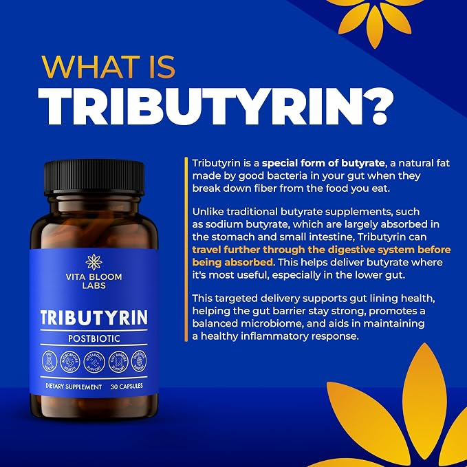 Vita Bloom Labs Tributyrin Postbiotic 30 Capsules